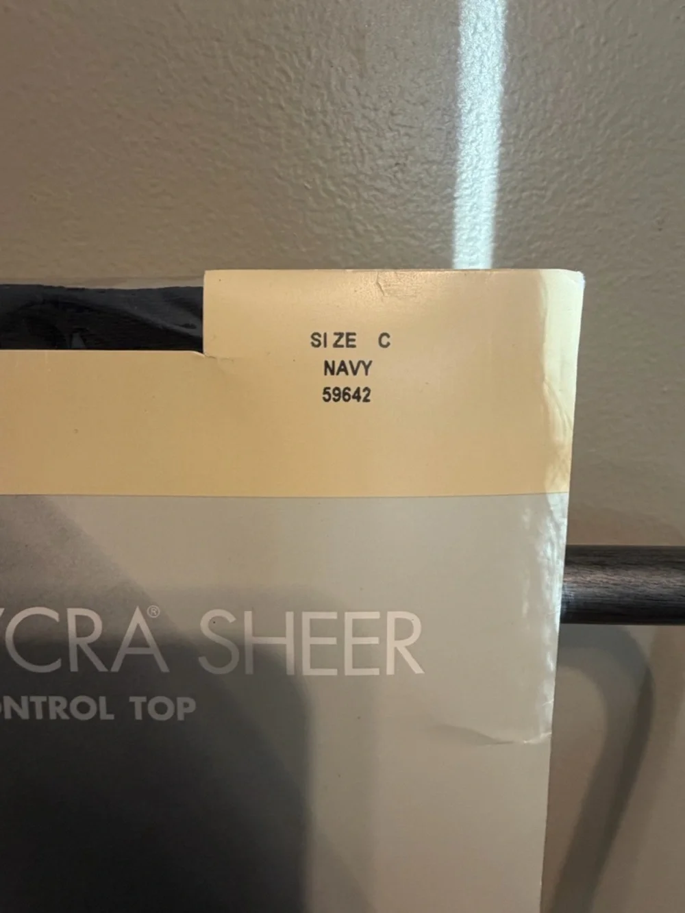 Casual Corner Silky Lycra Sheer Control Top Pantyhose Navy Size C NIP